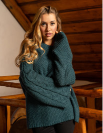 Damski sweter luźny z szerokimi rękawami