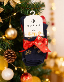 Świąteczne skarpety damskie w śnieżynki 2-pak