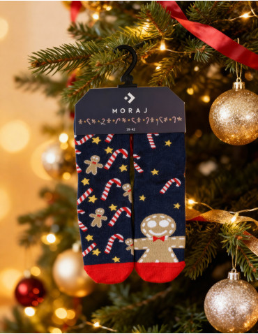 Długie - Skarpetki świąteczne nie do pary w ciasteczka WZÓR - produkt 7