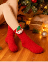 Ciepłe skarpetki świąteczne z elfem WIELOKOLOROWY