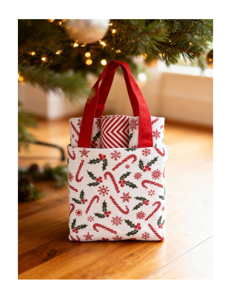 Kuchenne - Ręczniki kuchenne świąteczny wzór torba 3-pak WIELOKOLOROWY - produkt moraj.pl 1