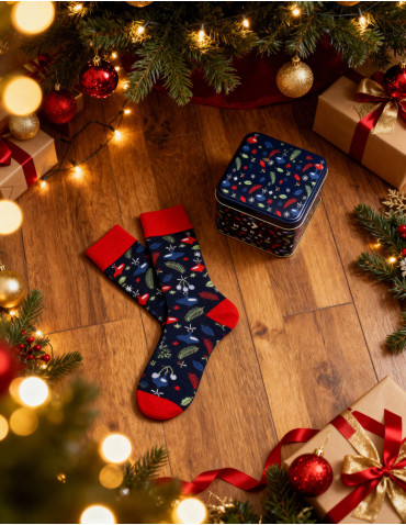 Długie - Skarpety świąteczne wzory w ozdobnej puszce WIELOKOLOROWY - produkt 4