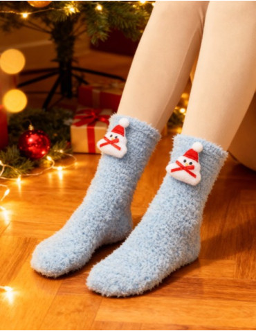 Damskie skarpety świąteczne z bałwankiem 3D  - produkt 2