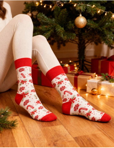 Damskie skarpetki świąteczne wzory w pudełku 2-pak  - produkt 2