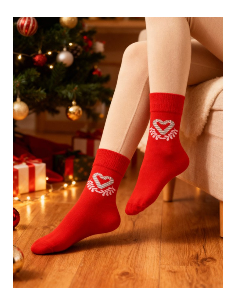 Długie - Damskie skarpetki świąteczne wzory w pudełku 2-pak WIELOKOLOROWY - produkt moraj.pl 3