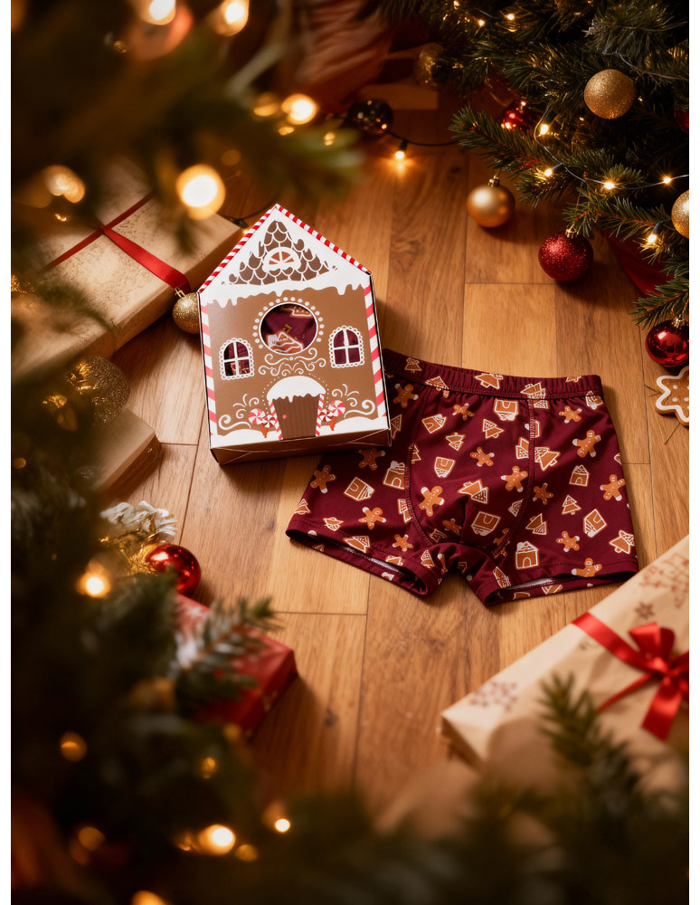 Bokserki dopasowane - Męskie bokserki świąteczne pierniki w opakowaniu WIELOKOLOROWY - produkt moraj.pl 6