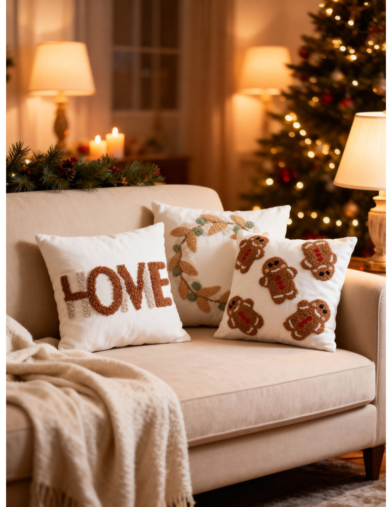 Poszewki - Poszewki dekoracyjne ze wzorem 3D 3-pak BIAŁY - produkt moraj.pl 1