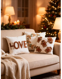 Poszewki dekoracyjne ze wzorem 3D 3-pak