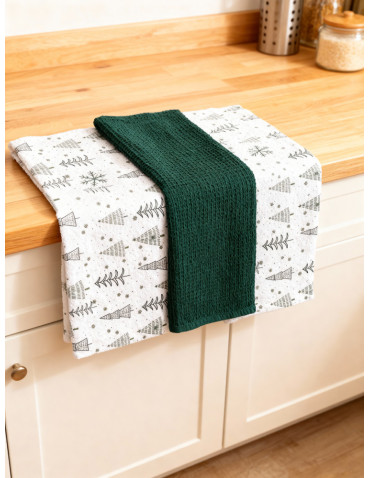 Kuchenne - Ręczniki kuchenne z bawełny w torbie prezentowej 3-pak WIELOKOLOROWY - produkt 9