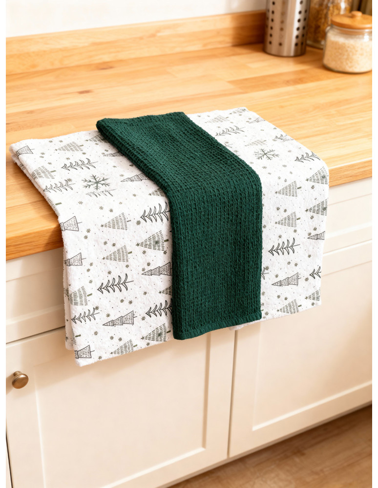 Kuchenne - Ręczniki kuchenne z bawełny w torbie prezentowej 3-pak WIELOKOLOROWY  - produkt moraj.pl 9