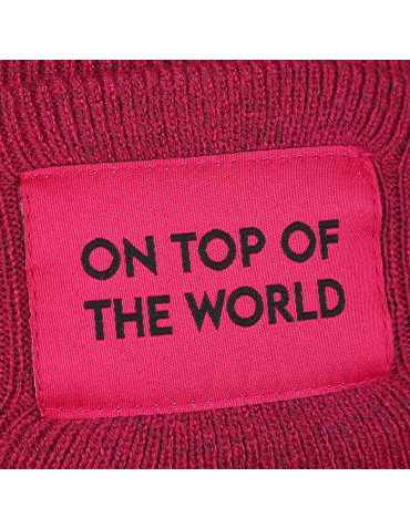 Czapka damska przejściowa beanie z wiskozy z naszywką  - produkt 2