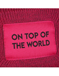 Czapka damska przejściowa beanie z wiskozy z naszywką  - produkt 2