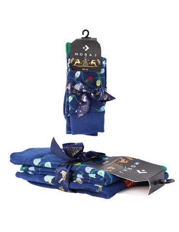 Świąteczne męskie skarpetki w bombki i światełka 2-pak  - produkt 2