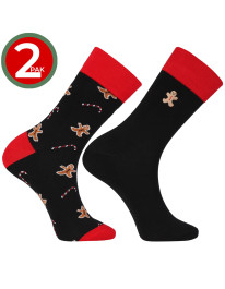 Świąteczne męskie skarpetki długie z pierniczkiem 2-pak