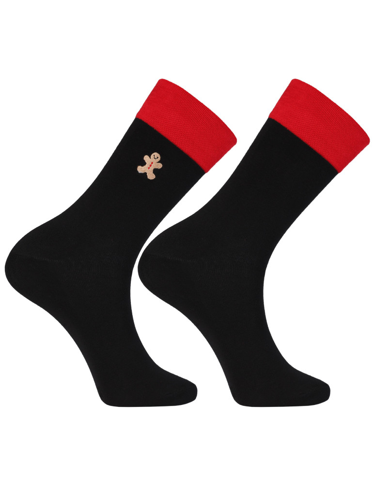 Długie - Świąteczne męskie skarpetki długie z pierniczkiem 2-pak WIELOKOLOROWY - produkt moraj.pl 3