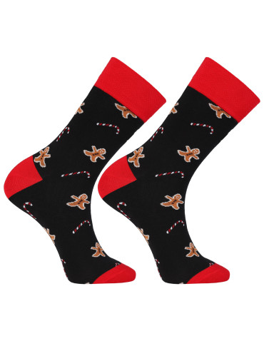 Długie - Świąteczne męskie skarpetki długie z pierniczkiem 2-pak WIELOKOLOROWY - produkt 4