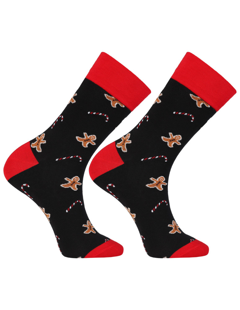 Długie - Świąteczne męskie skarpetki długie z pierniczkiem 2-pak WIELOKOLOROWY - produkt moraj.pl 4