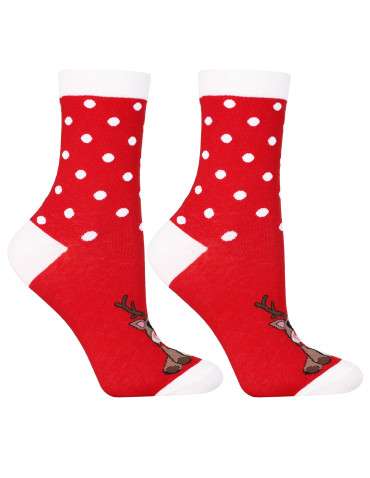 Skarpetki świąteczne długie damskie z reniferami 2-pak - produkt 2