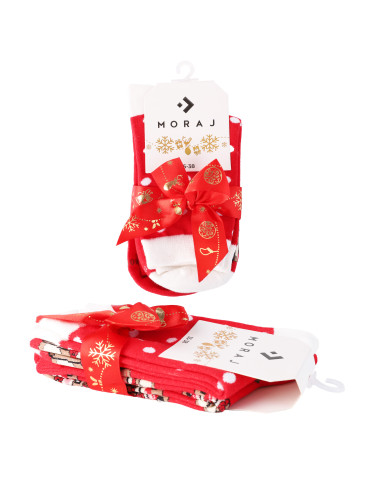 Skarpetki świąteczne długie damskie z reniferami 2-pak  - produkt 2