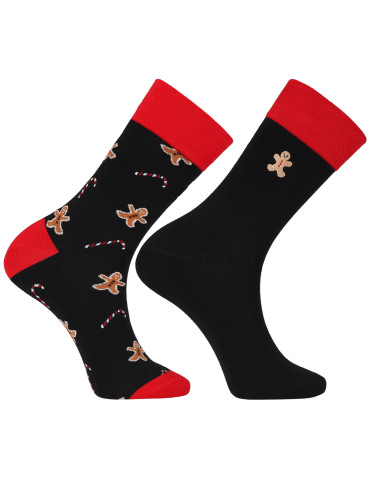 Długie - Świąteczne męskie skarpetki długie z pierniczkiem 2-pak WIELOKOLOROWY - produkt 5