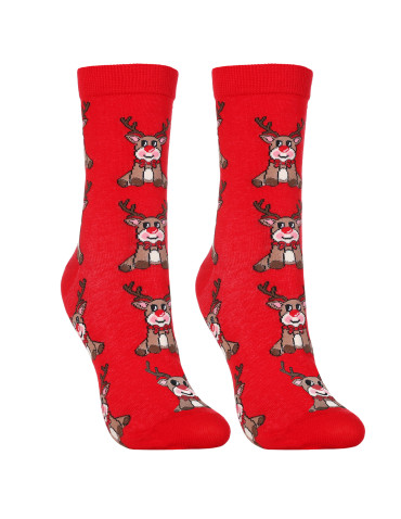 Długie - Skarpetki świąteczne długie damskie z reniferami 2-pak WIELOKOLOROWY - produkt 6