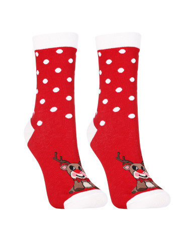 Długie - Skarpetki świąteczne długie damskie z reniferami 2-pak WIELOKOLOROWY - produkt 7