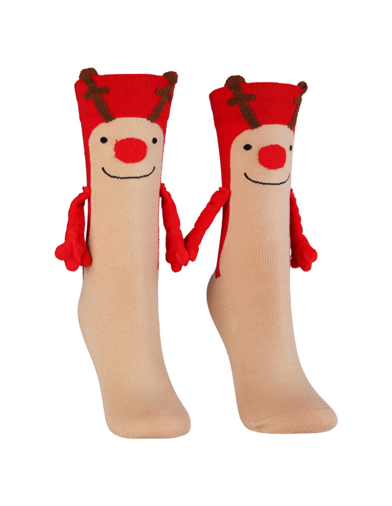 Skarpety - Skarpetki świąteczne w renifery Friendsy z rączkami WIELOKOLOROWY - produkt moraj.pl 3