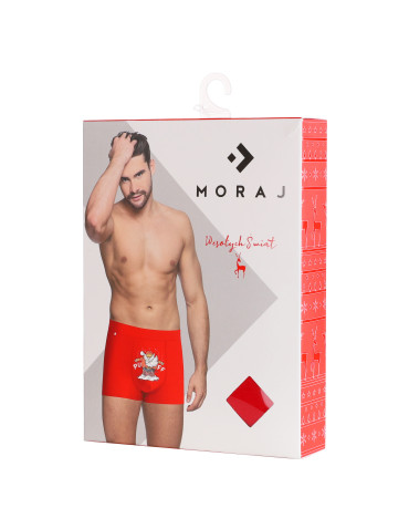 Zabawne męskie bokserki świąteczne z Mikołajem