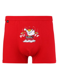 Zabawne męskie bokserki świąteczne z Mikołajem