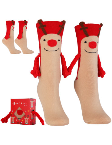 Skarpety - Skarpetki świąteczne w renifery Friendsy z rączkami WIELOKOLOROWY - produkt 8