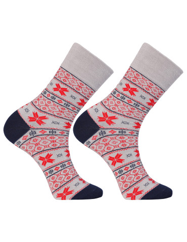 Długie - Zestaw męskich skarpetek świątecznych norweskie wzory 2-pak WIELOKOLOROWY - produkt 4