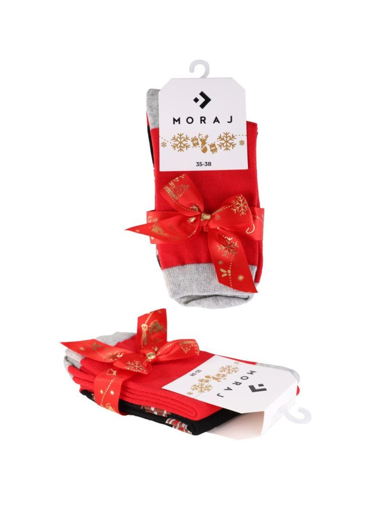 Skarpety - Skarpetki damskie w świąteczne pierniczki 2-pak na prezent WIELOKOLOROWY - produkt moraj.pl 3