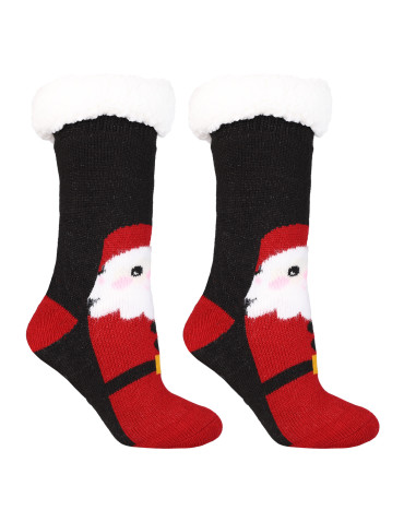 Świąteczne ciepłe skarpety damskie bambosze zimowe  - produkt 2