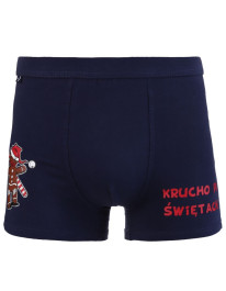 Bokserki męskie świąteczne z zabawnym napisem