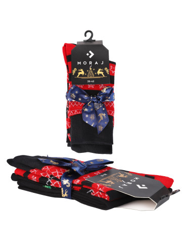 Zestaw męskich skarpet świątecznych w bombki i gwiazdy 2-pak  - produkt 2