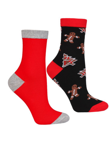 Skarpety - Skarpetki damskie w świąteczne pierniczki 2-pak na prezent WIELOKOLOROWY - produkt 5