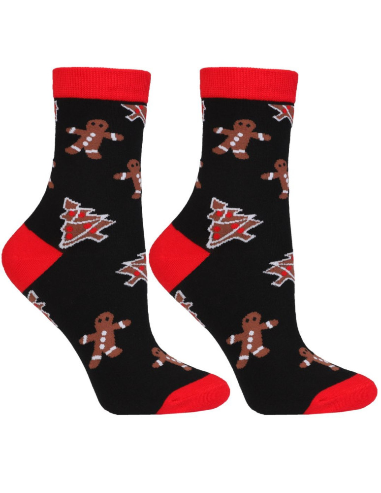 Skarpety - Skarpetki damskie w świąteczne pierniczki 2-pak na prezent WIELOKOLOROWY - produkt moraj.pl 6