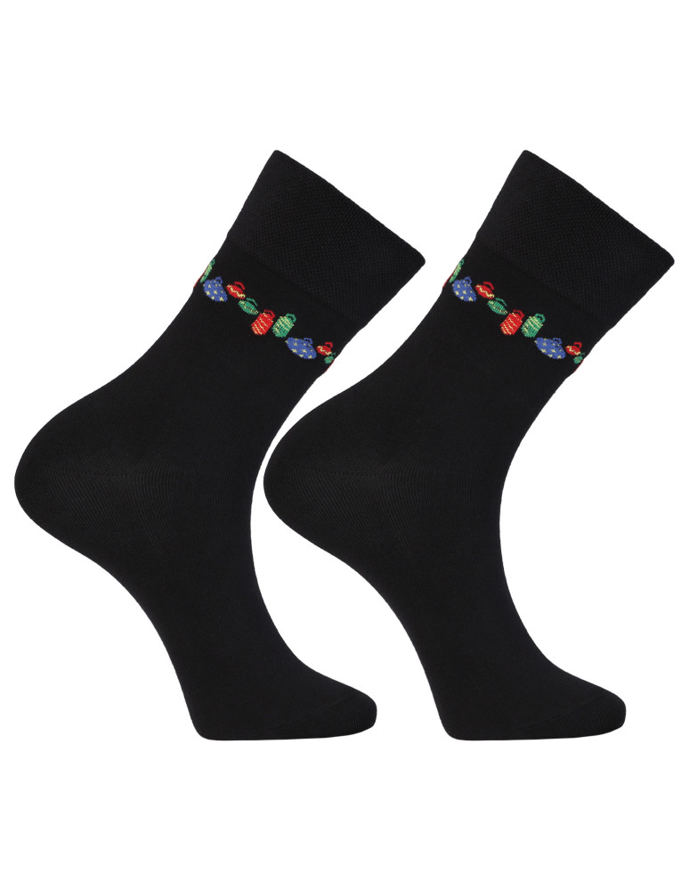 Długie - Zestaw męskich skarpet świątecznych w bombki i gwiazdy 2-pak WIELOKOLOROWY  - produkt moraj.pl 4