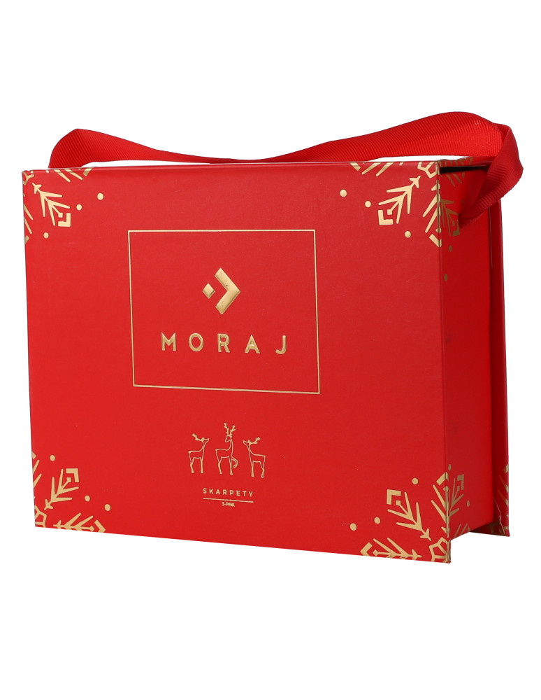 Świąteczne skarpetki damskie na prezent CZARNY