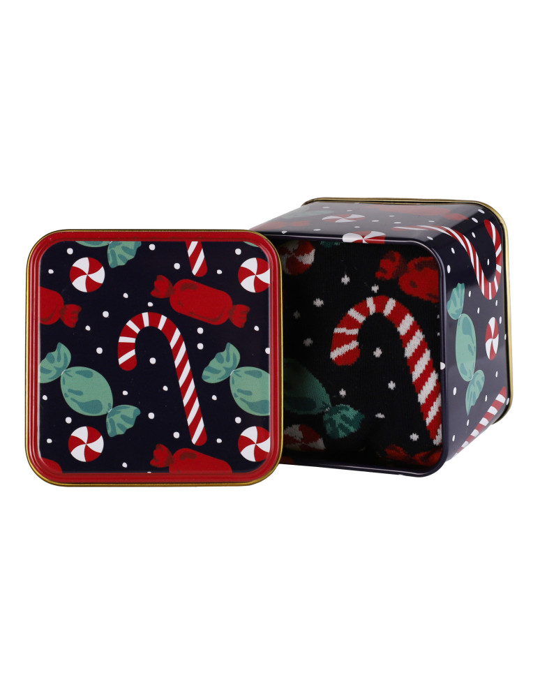 Długie - Skarpetki męskie świąteczne bawełniane w ozdobnej puszce WIELOKOLOROWY - produkt moraj.pl 1