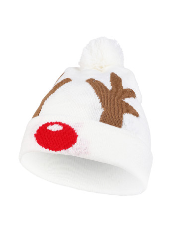 Czapka zimowa świąteczna z ledami i pomponem  - produkt 2