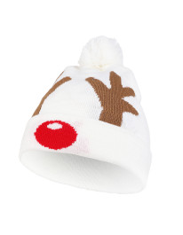 Czapka zimowa świąteczna z ledami i pomponem - produkt 2