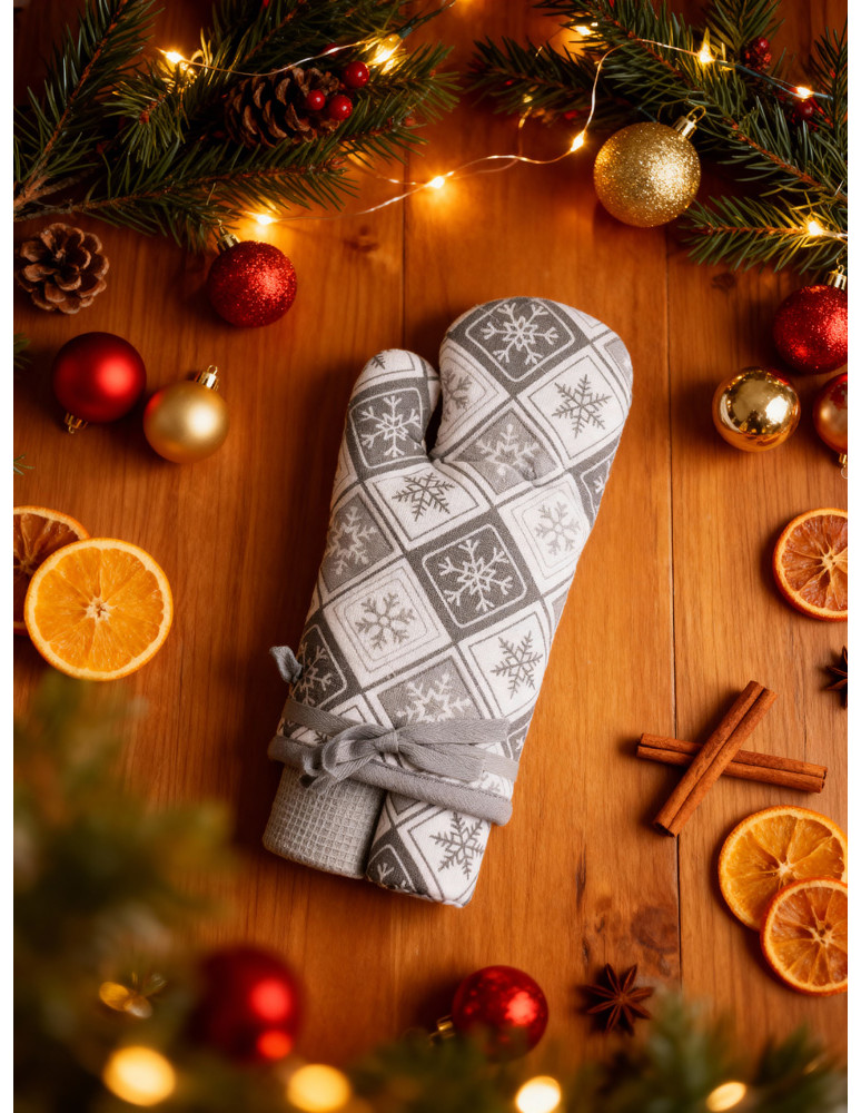 Kuchenne - Świąteczny zestaw kuchenny w odcieniach szarości SZARY  - produkt moraj.pl 5