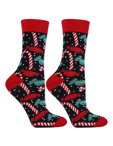 Długie - Skarpetki męskie świąteczne bawełniane w ozdobnej puszce WIELOKOLOROWY - produkt 1