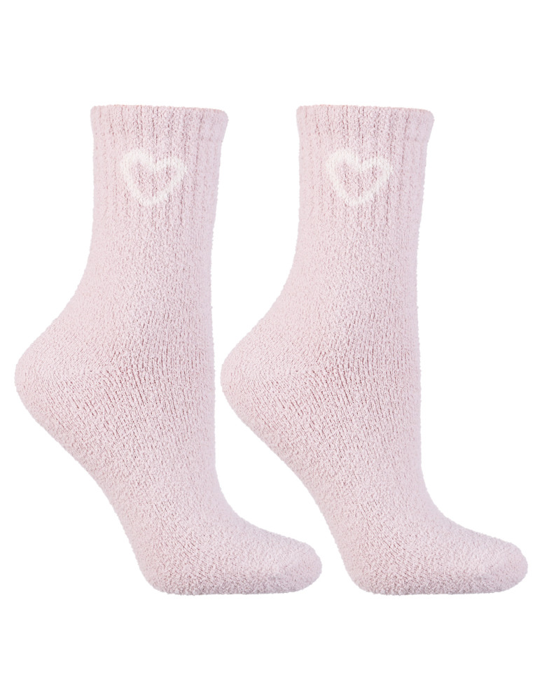 Długie - Ciepłe skarpety damskie długie ze wzorem serca 3-pak WIELOKOLOROWY  - produkt moraj.pl 2