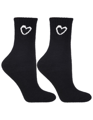 Długie - Ciepłe skarpety damskie długie ze wzorem serca 3-pak WIELOKOLOROWY - produkt 3