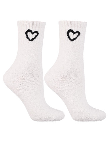 Długie - Ciepłe skarpety damskie długie ze wzorem serca 3-pak WIELOKOLOROWY - produkt 4