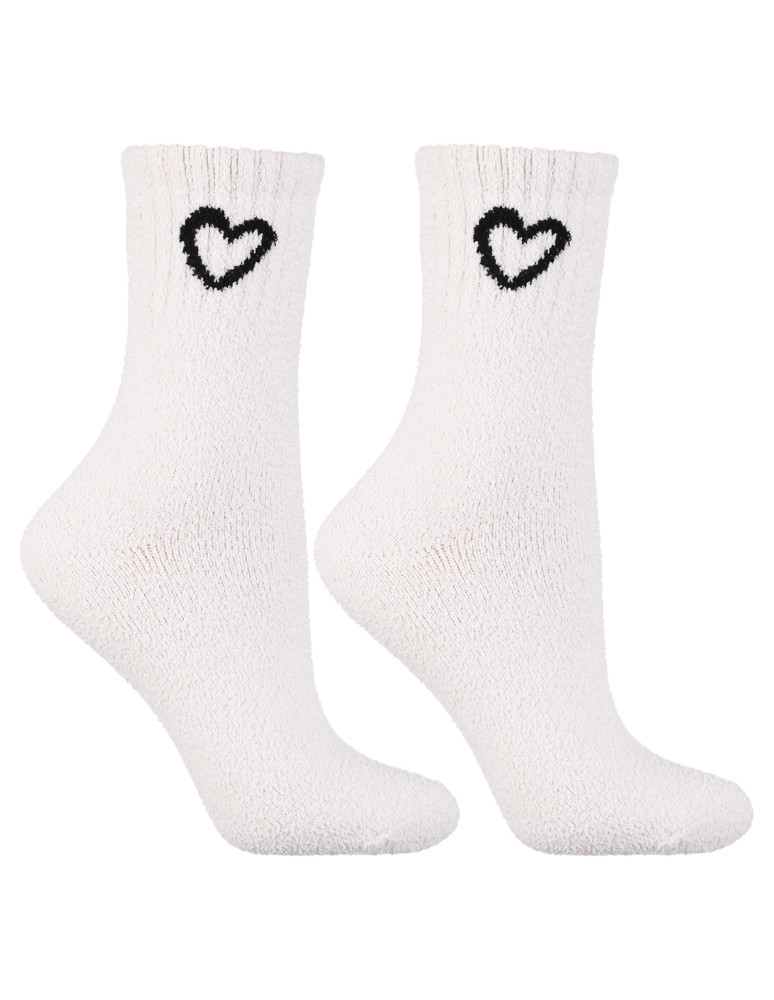 Długie - Ciepłe skarpety damskie długie ze wzorem serca 3-pak WIELOKOLOROWY  - produkt moraj.pl 4