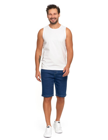 Koszulki, topy, koszule - Tank top męski bawełniany koszulka bez rękawów BIAŁY - produkt 1