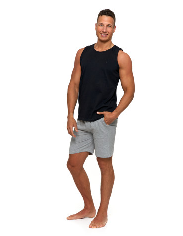 Koszulki, topy, koszule - Tank top męski bawełniany koszulka bez rękawów CZARNY - produkt 2